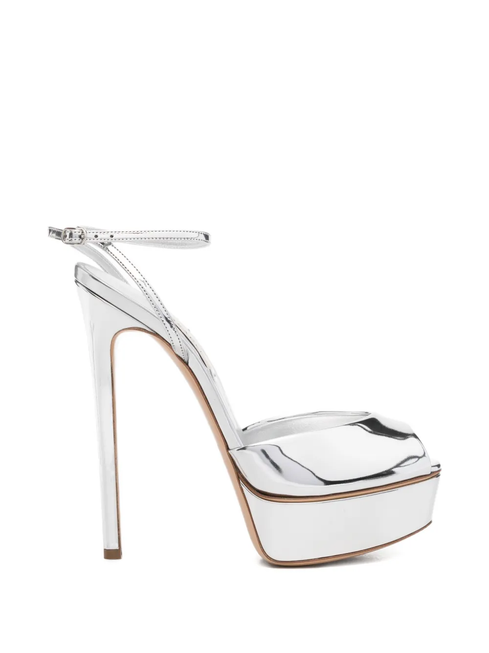 Casadei platform peep-toe heeled sandals - Argento