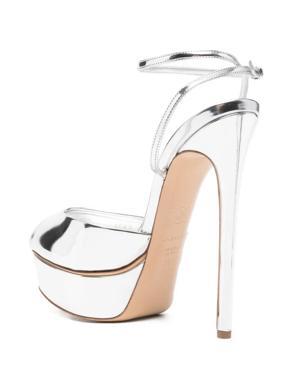 Casadei platform peep-toe heeled sandals Zilver