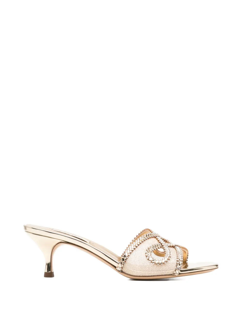 Casadei crystal-embellished metallic sandals - Oro