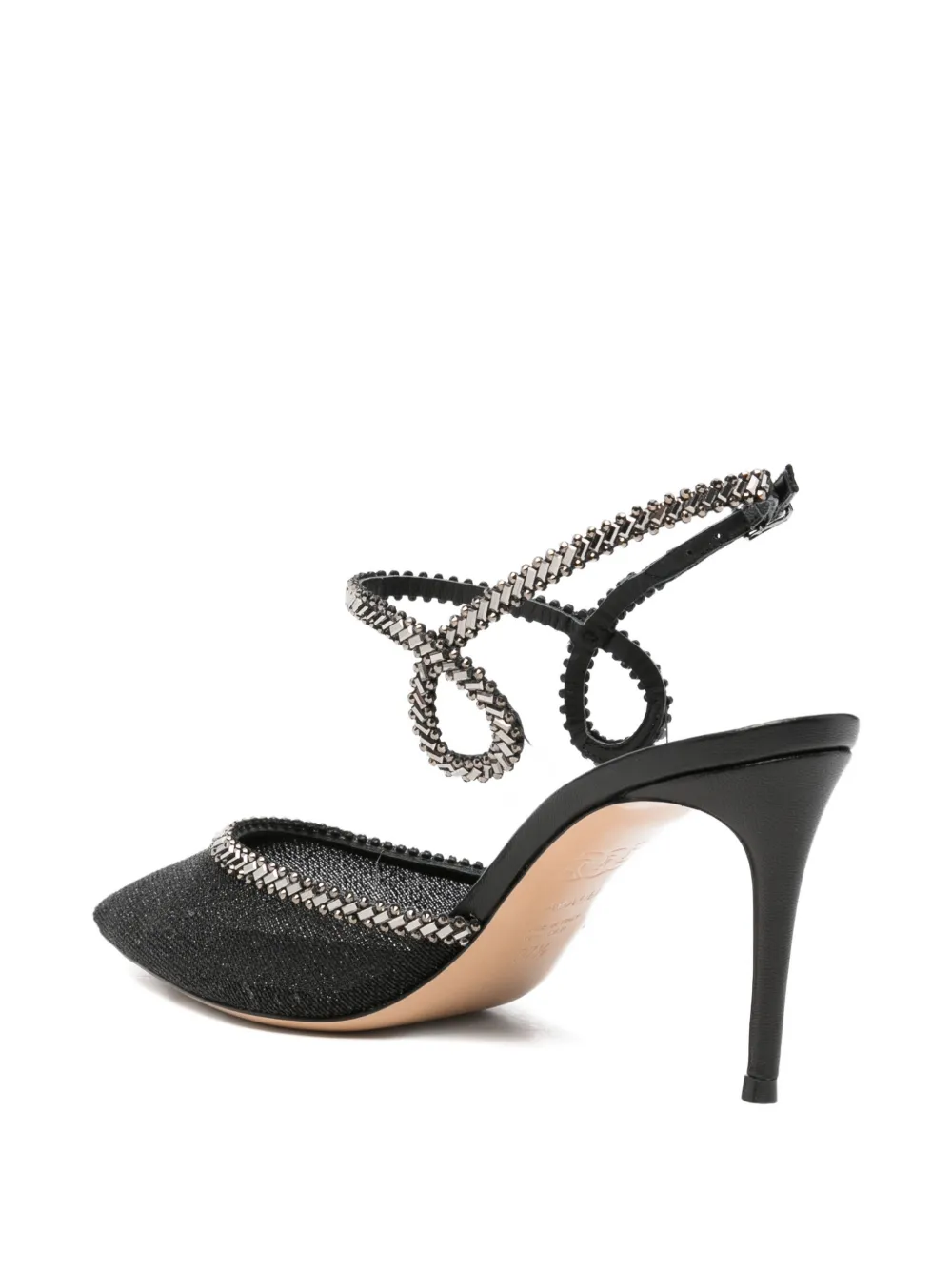 Casadei Josephine crystal-embellished sandals Zwart