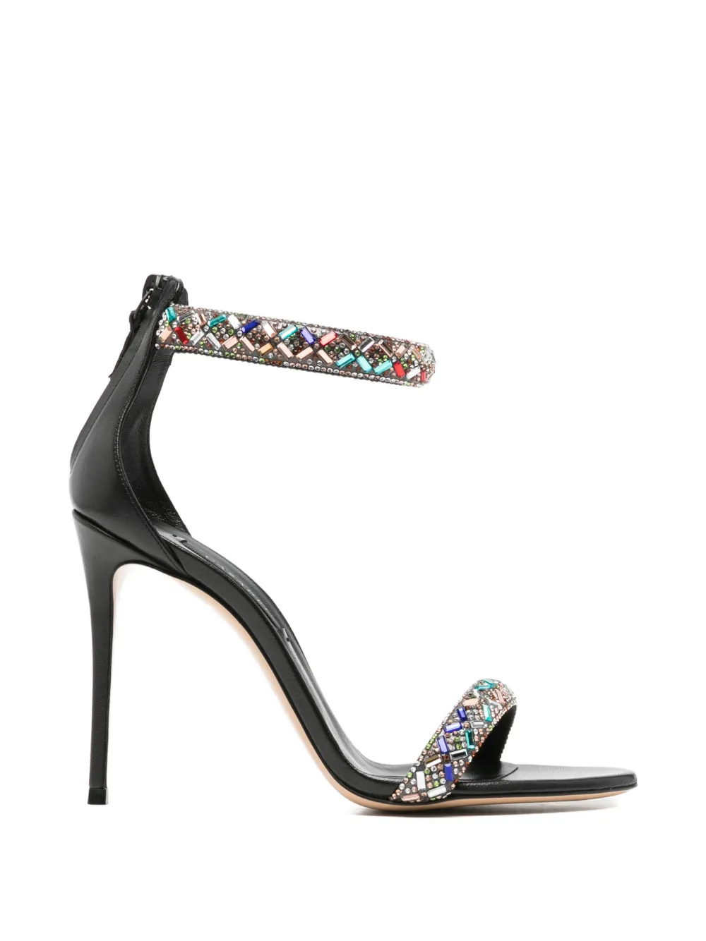 Casadei Blade Vegas crystal-embellished sandals - Nero