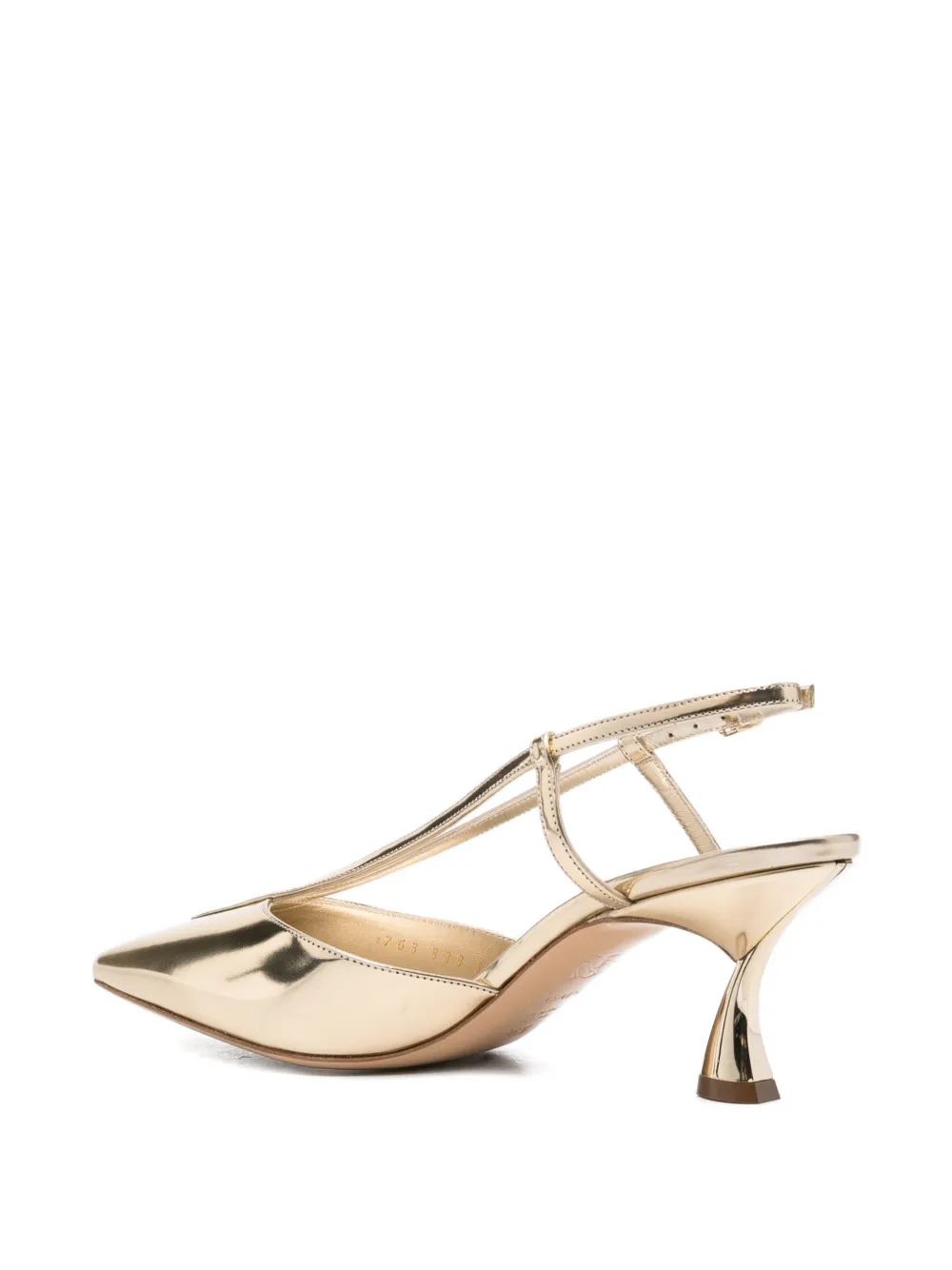 Casadei Interstellar metallic-effect pointed-toe sandals Goud
