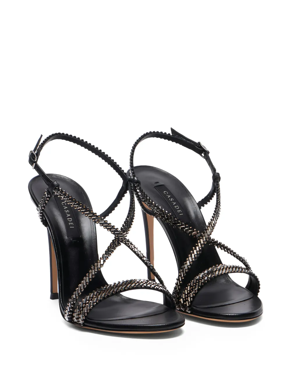 Casadei Josephine sandalen met kralenbandje Zwart