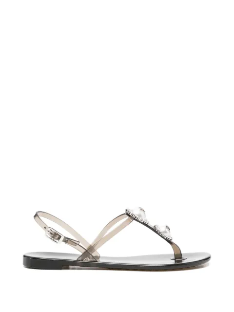 Casadei sandalias con detalle de perlas