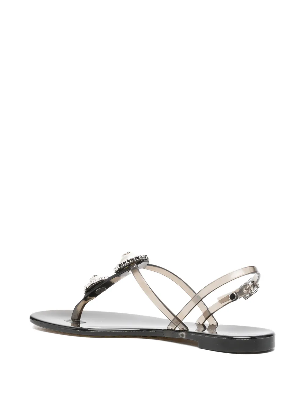 Casadei faux-pearl embellished sandals Wit