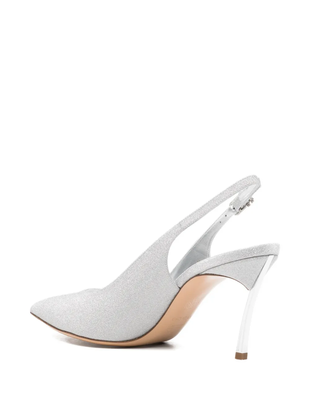 Casadei Solar Blade glitter-effect sandals Zilver