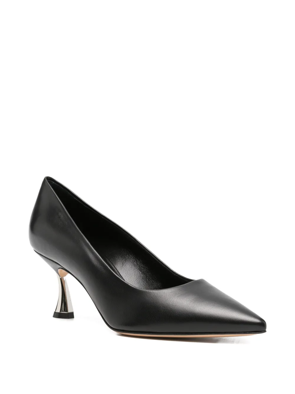 Casadei pointed-toe leather pumps Zwart
