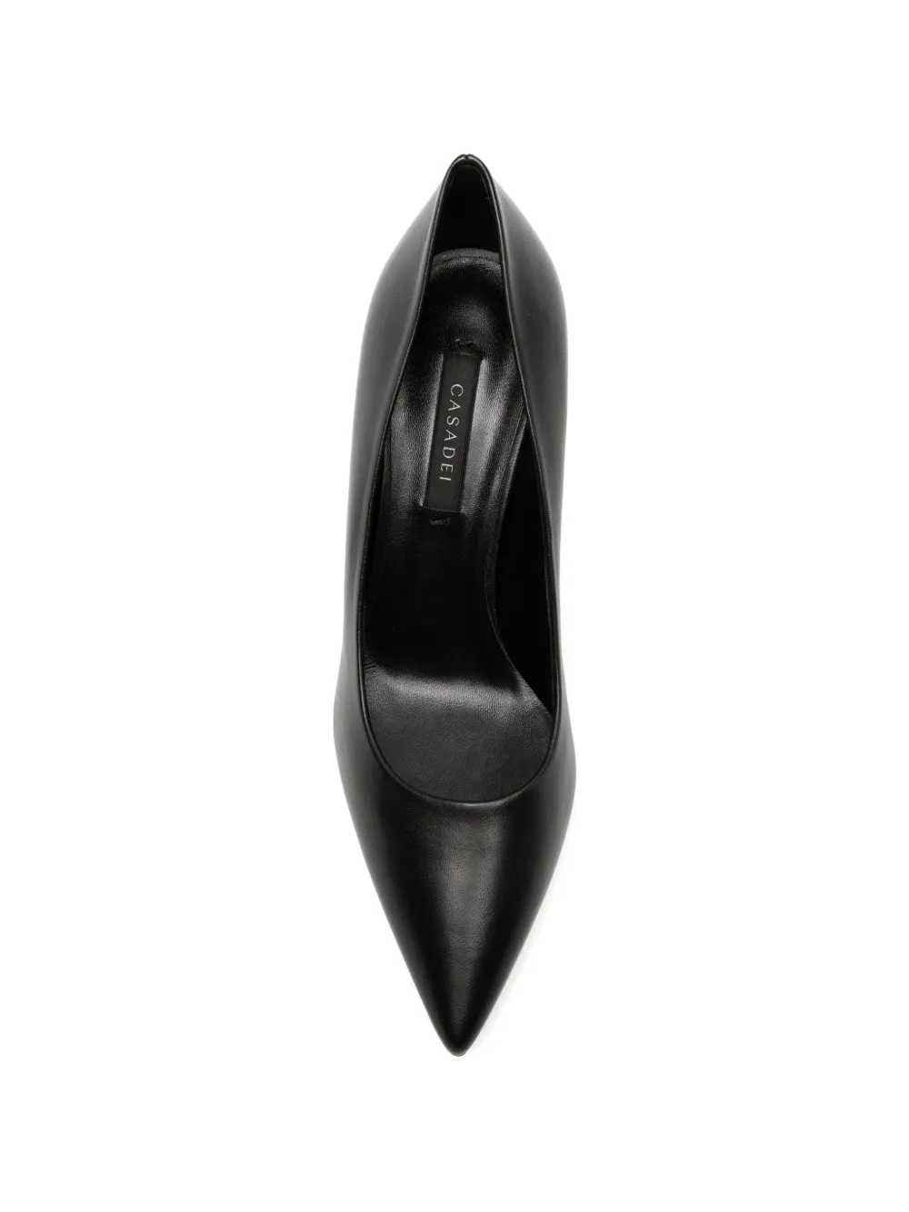 Casadei pointed-toe leather pumps Zwart