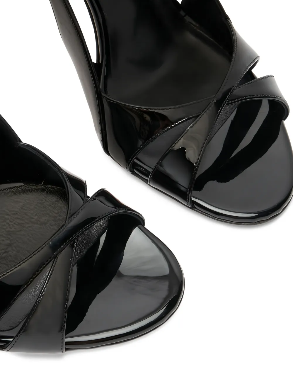 Casadei Slingback sandalen met gekruist detail Zwart