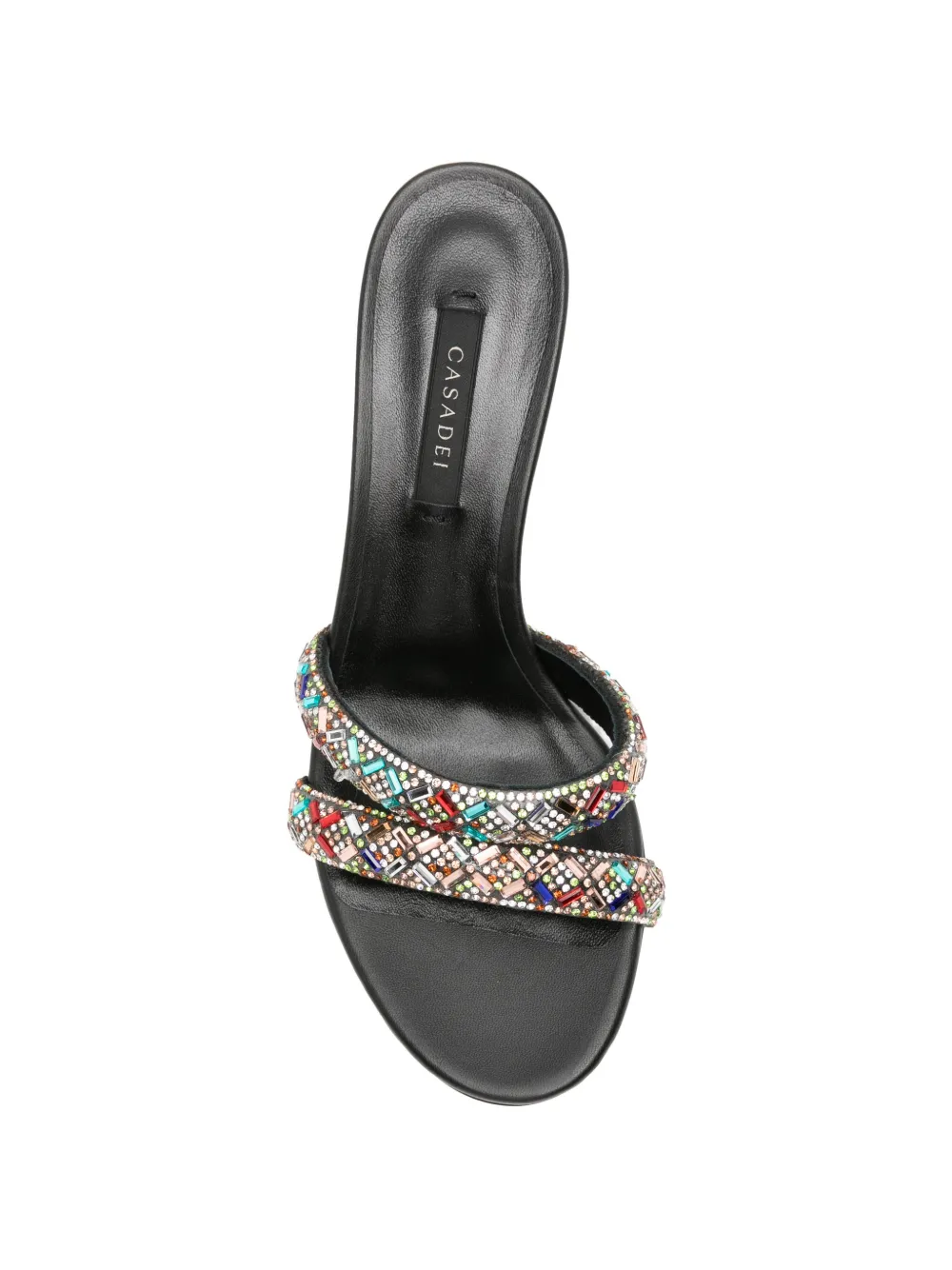 Casadei Vegas crystal-embellished heeled sandals Zwart