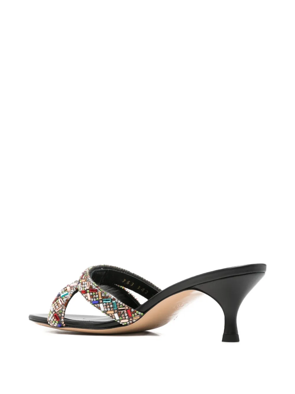 Casadei Vegas crystal-embellished heeled sandals Zwart