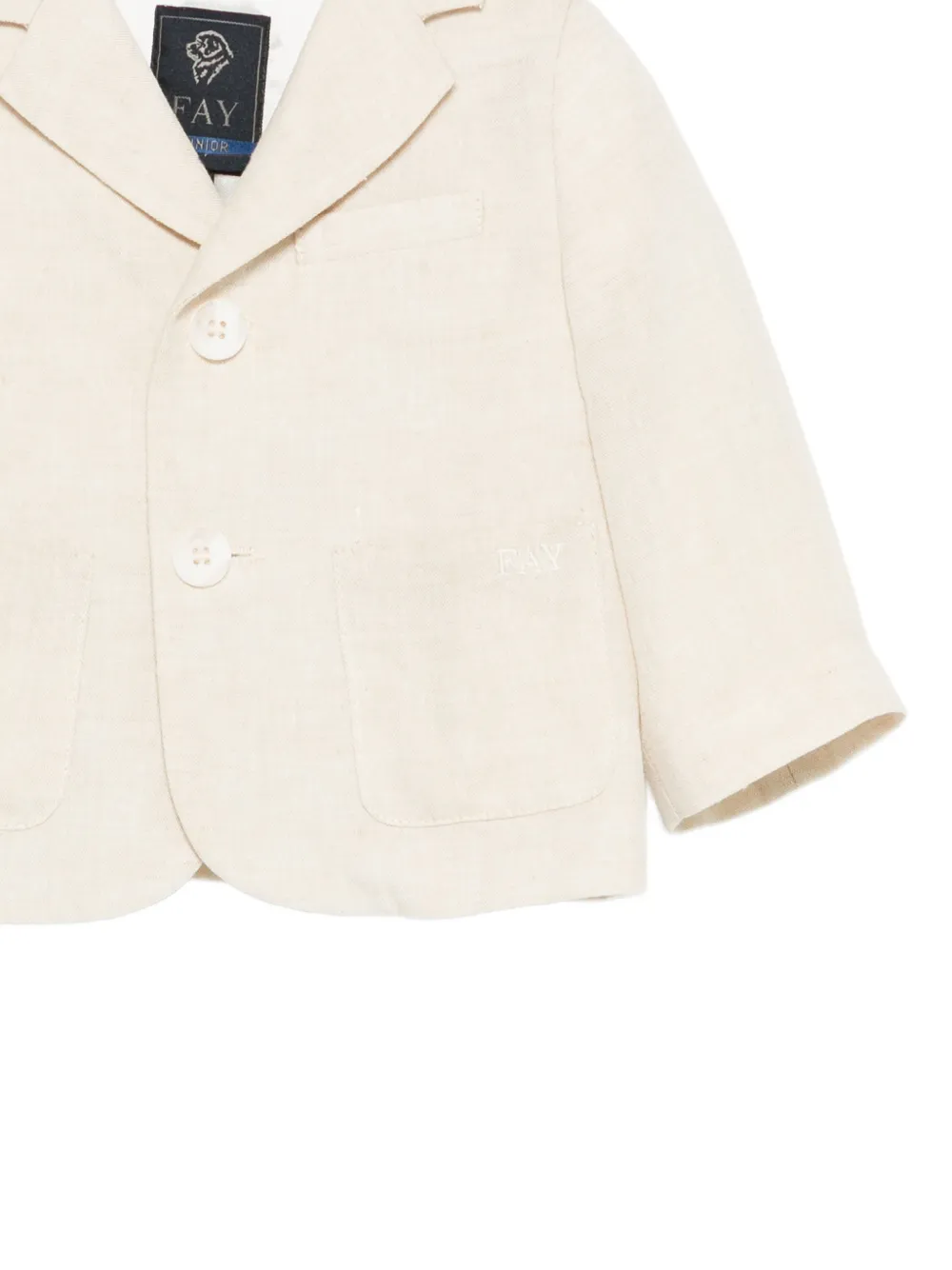  Fay Kids Button Jacket - Neutrals 