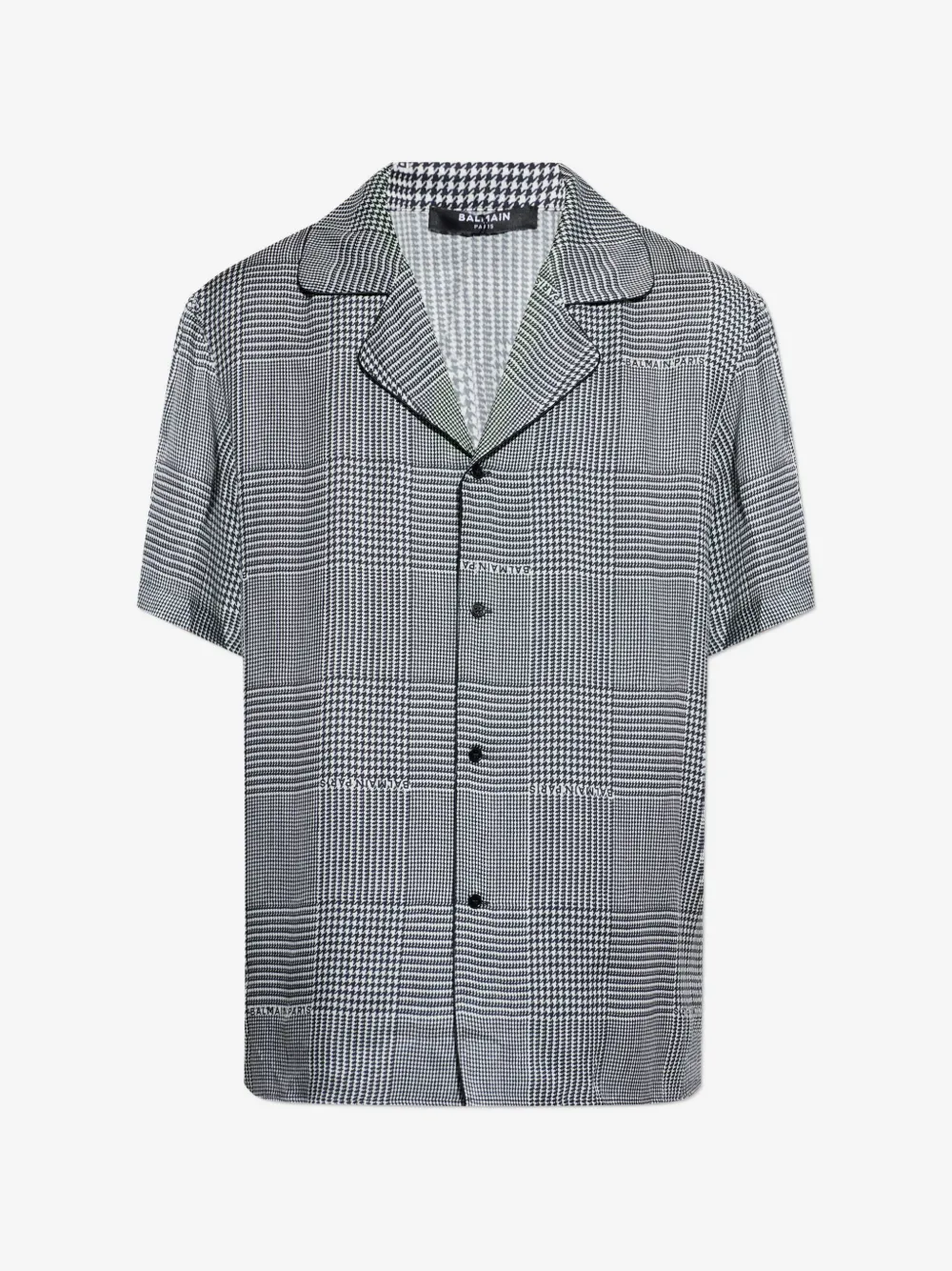 Balmain houndstooth-pattern shirt | Black | Image 1