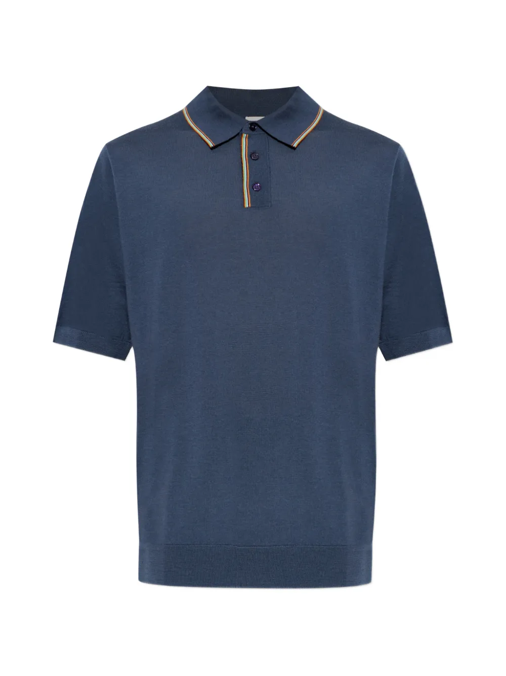 Paul Smith striped-detail polo shirt - Blu