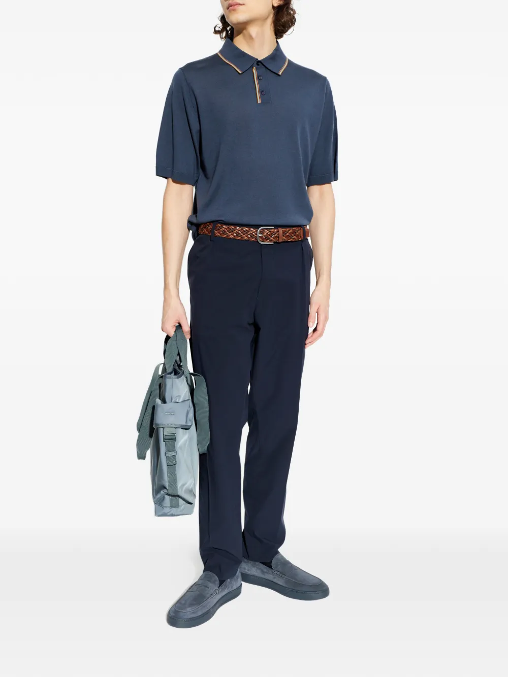 Paul Smith 스트라이프 디테일 폴로 셔츠 | Image 2