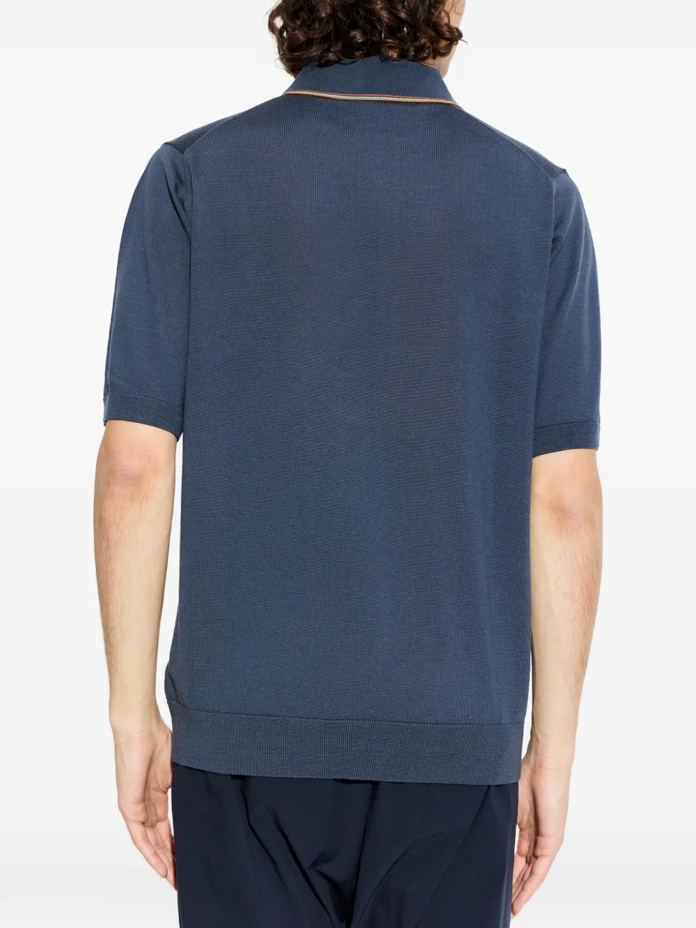 Paul Smith Poloshirt met gestreept detail Blauw
