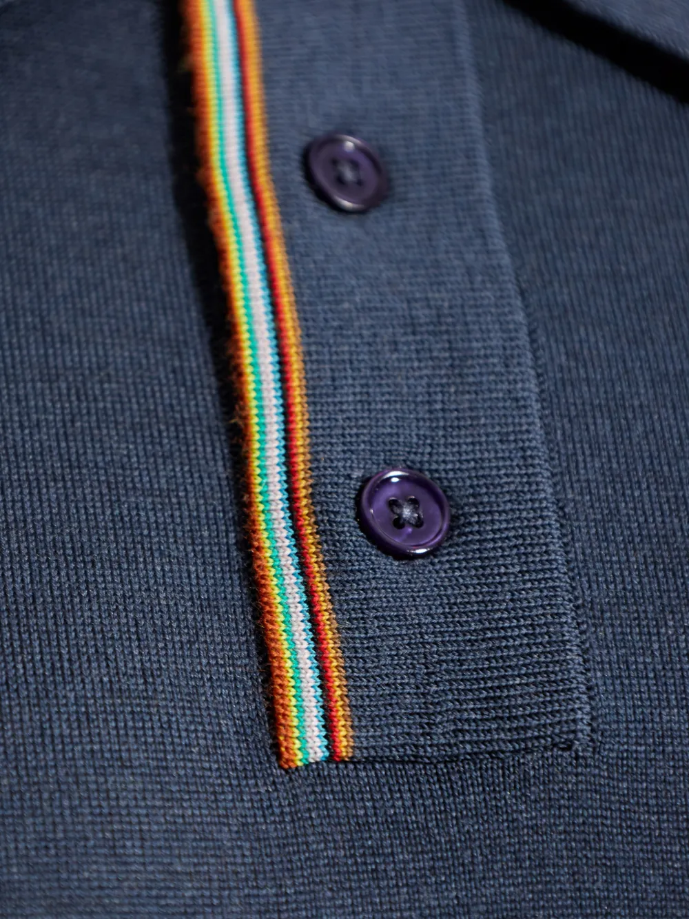 Paul Smith Poloshirt met gestreept detail Blauw