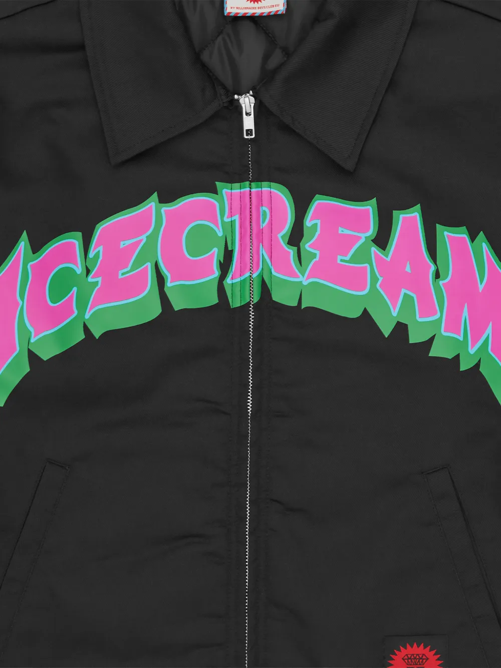 ICECREAM Jack met puntige kraag en rits Zwart