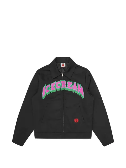 ICECREAM pointed-collar zip jacket