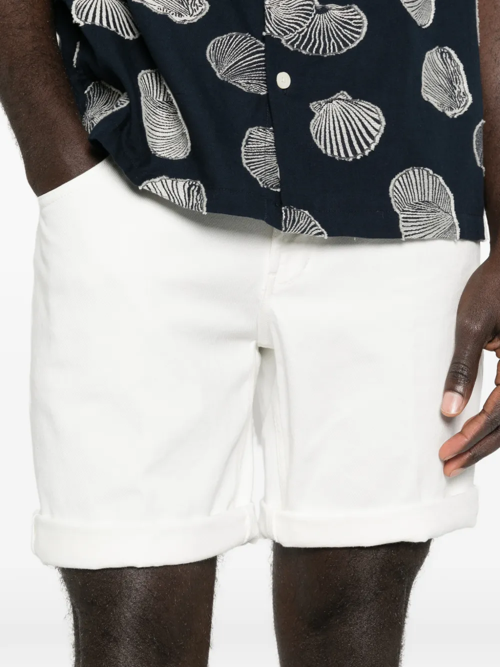 DONDUP Shorts met gerolde pijpen Wit