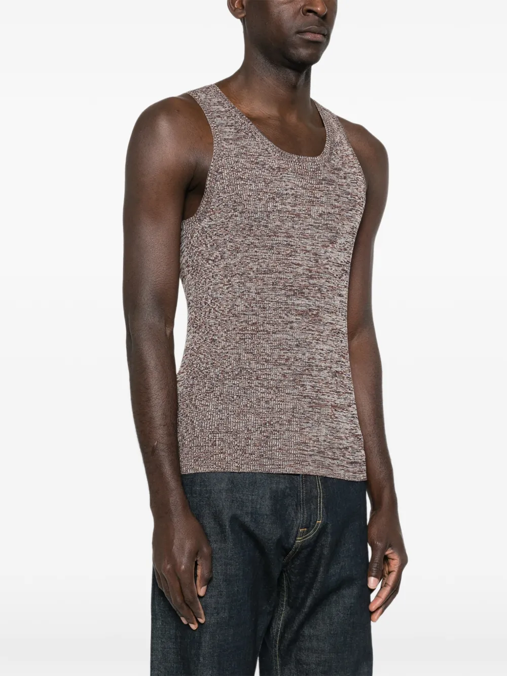 Prada Gebreide katoenen tanktop Bruin