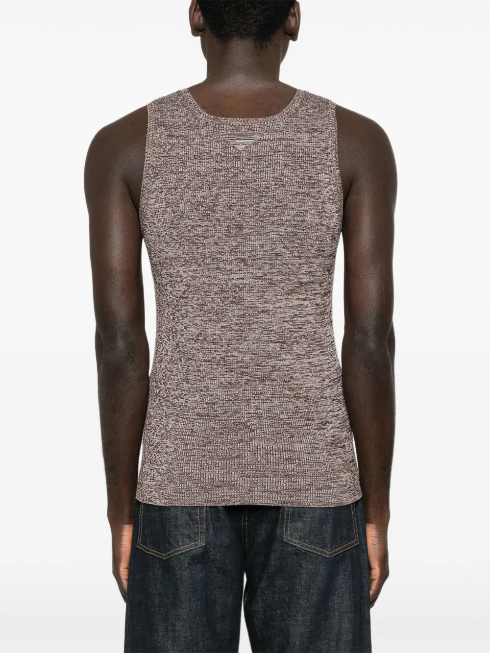 Prada Gebreide katoenen tanktop Bruin