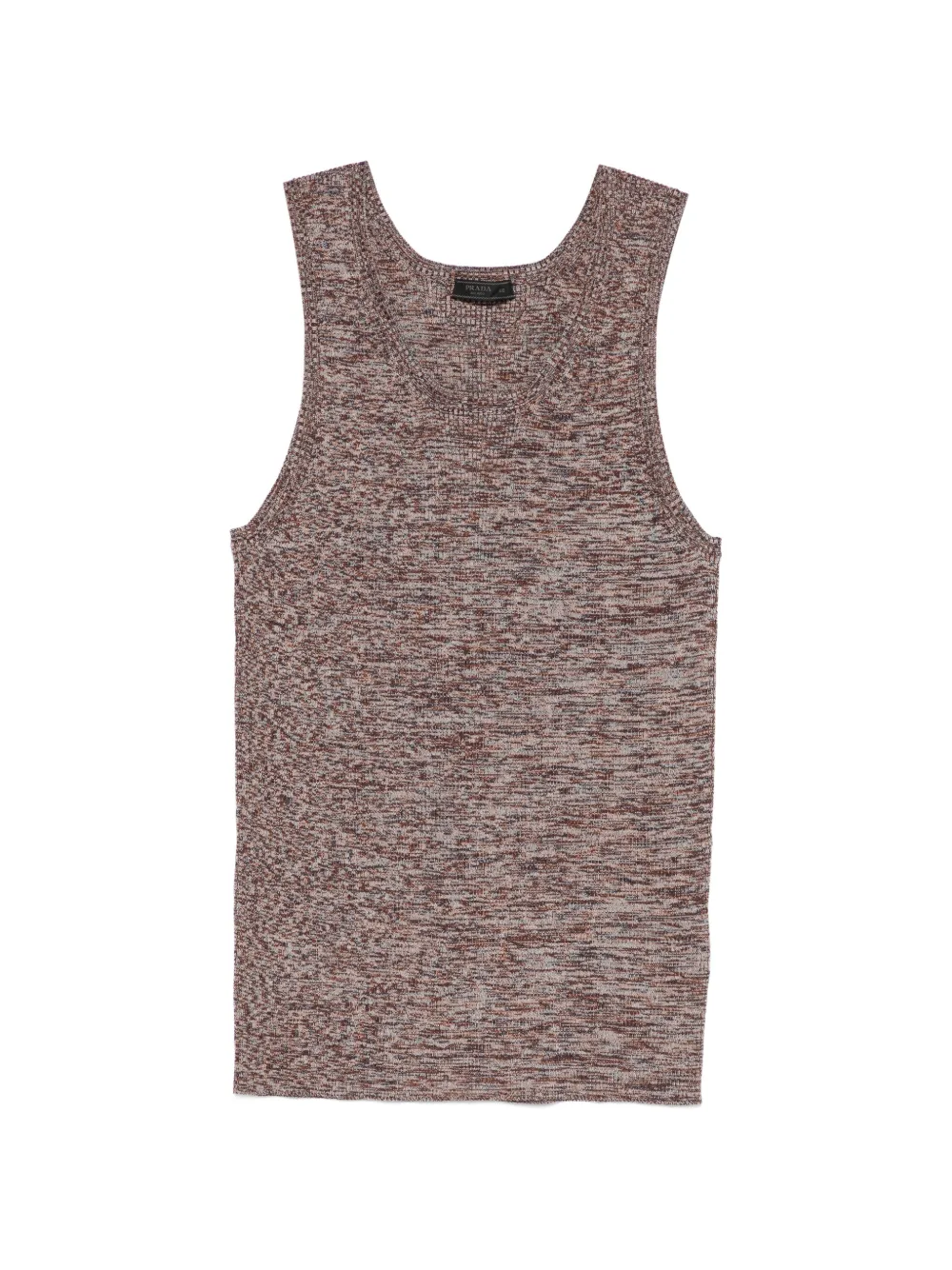 Prada space-dyed sleeveless tank top - Marrone