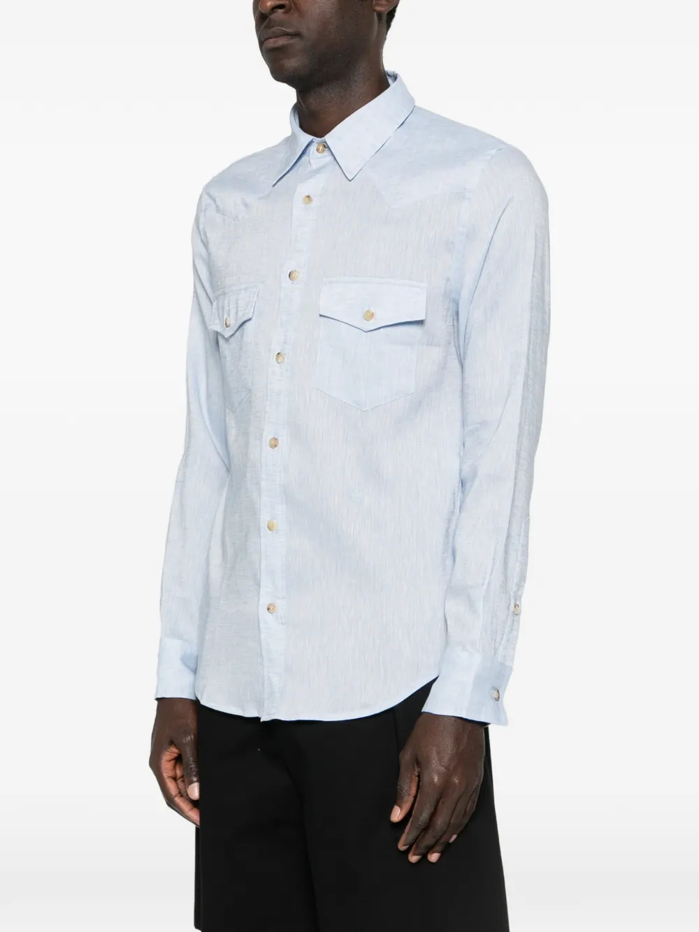  Jacob Cohën Flap-pocket Shirt - Blue 