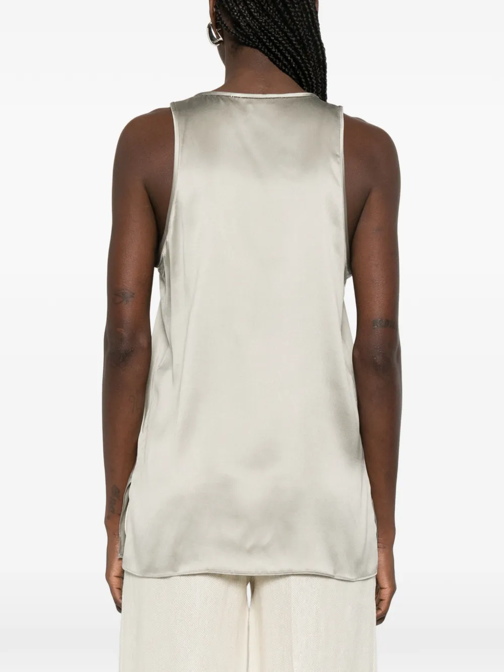 Brunello Cucinelli Blouse met ronde hals Grijs