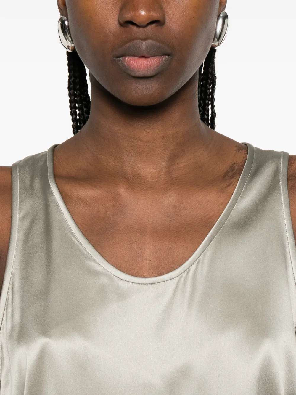 Brunello Cucinelli Blouse met ronde hals Grijs