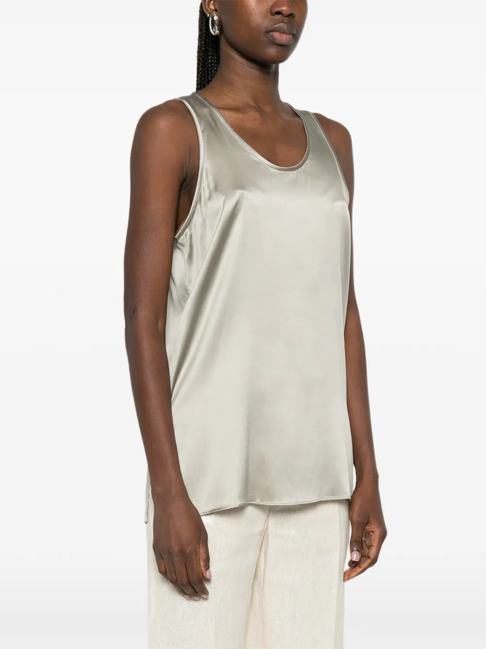 Brunello Cucinelli Blouse met ronde hals Grijs