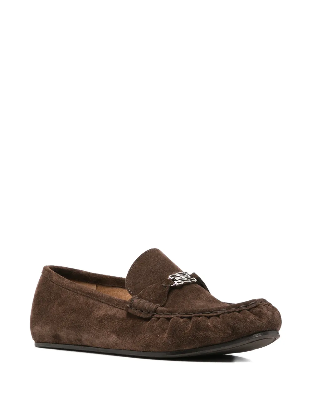 Casadei C-Chain suede loafers Bruin
