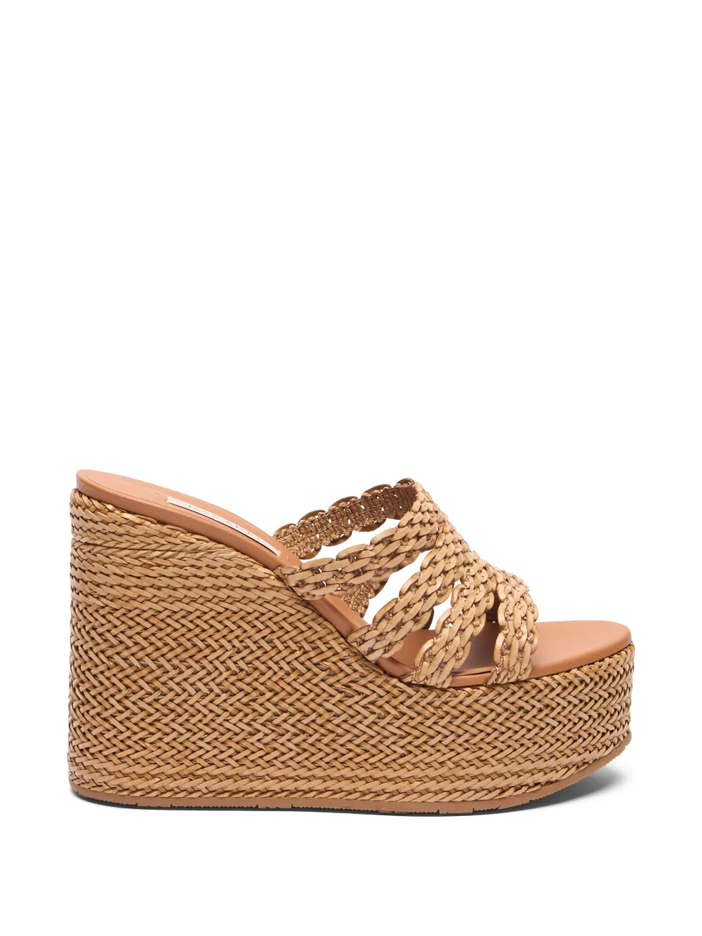 Casadei Cuña Avenue geweven muiltjes Beige