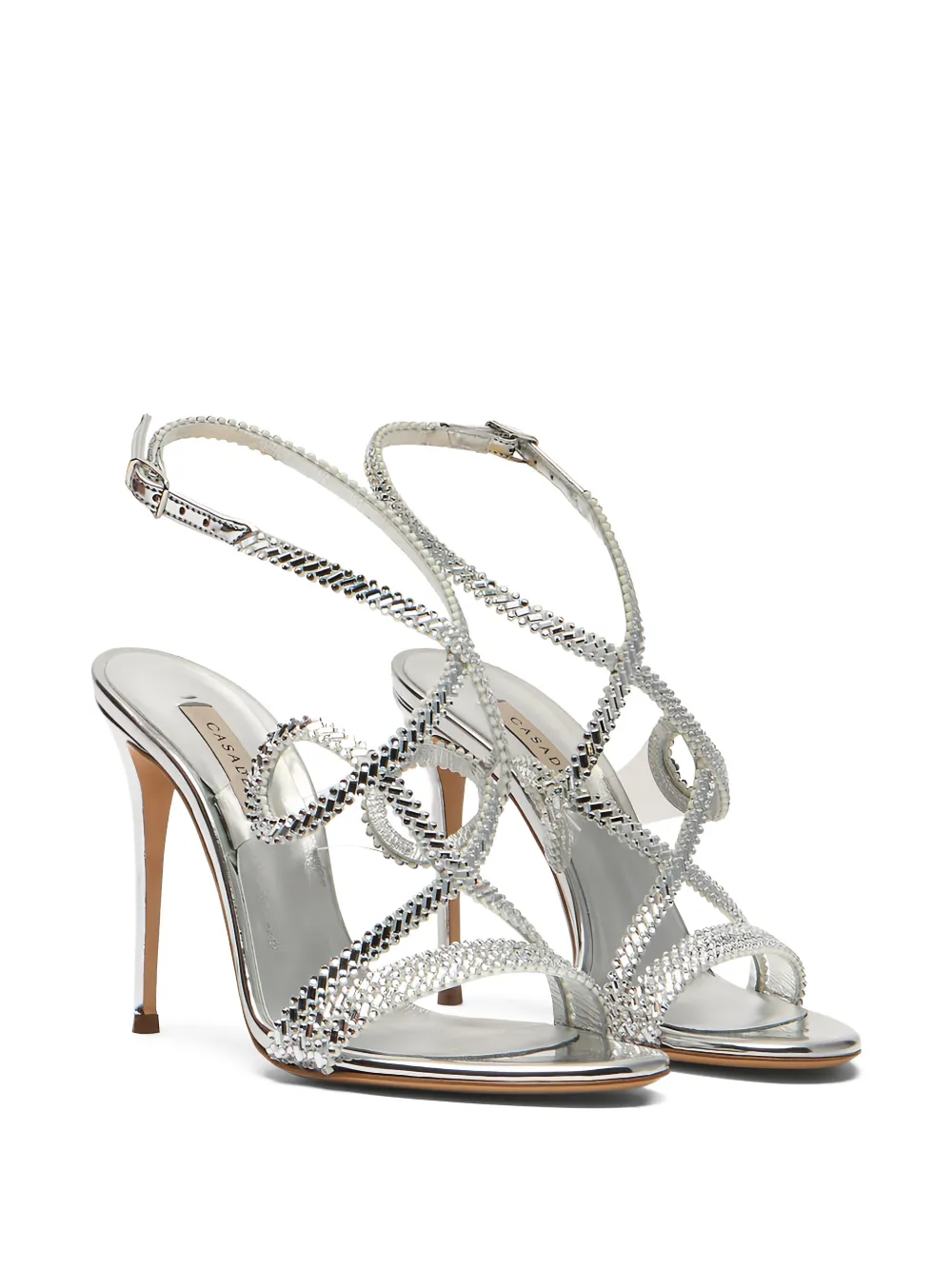 Casadei Josephine Julia verfraaide sandalen Zilver