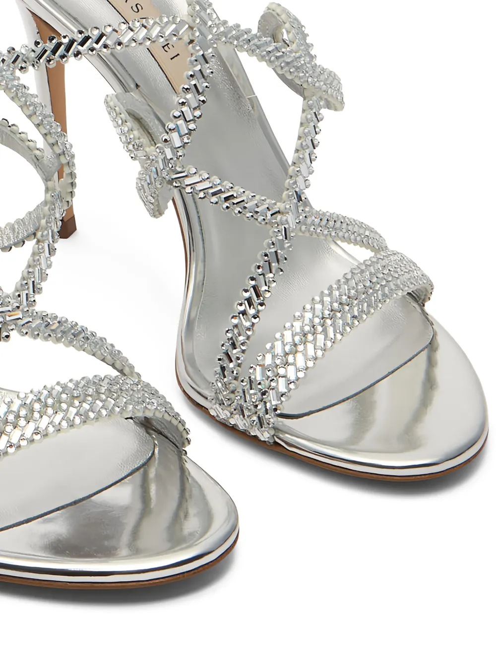 Casadei Josephine Julia verfraaide sandalen Zilver