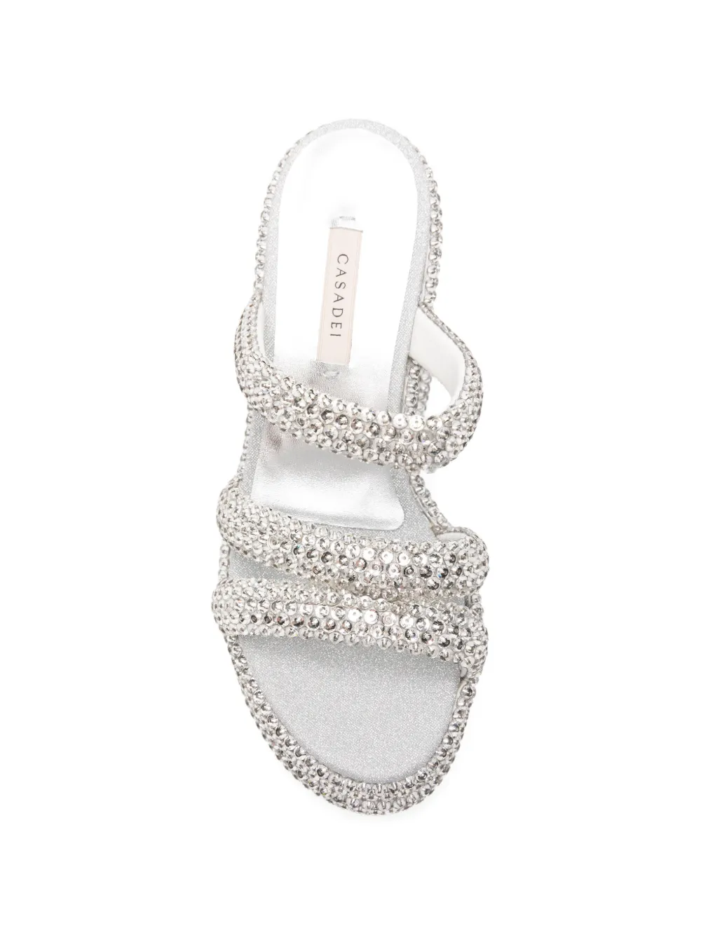 Casadei Sirio crystal-embellished sandals Zilver