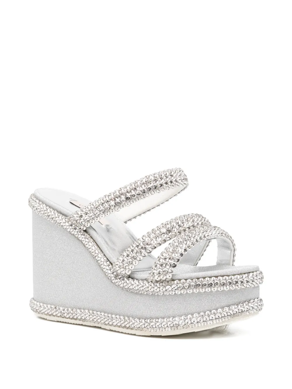Casadei Sirio crystal-embellished sandals Zilver