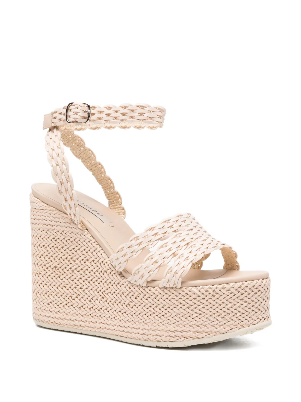 Casadei woven wedge espadrilles Beige