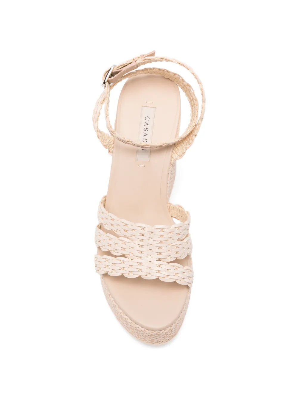 Casadei woven wedge espadrilles Beige