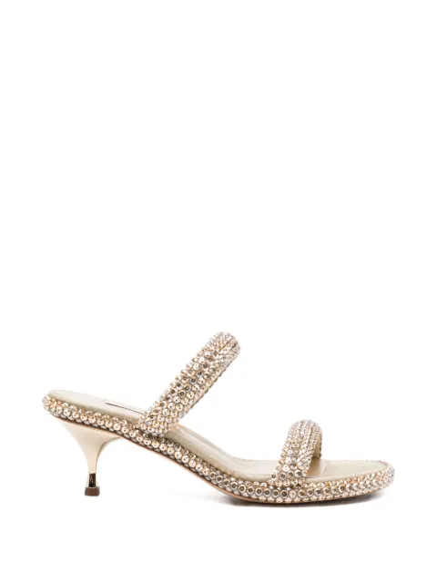 Casadei Sirio crystal-embellished kitten-heel sandals