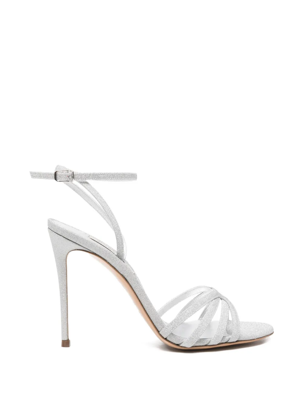 Casadei glitter-effect strappy sandals - Argento