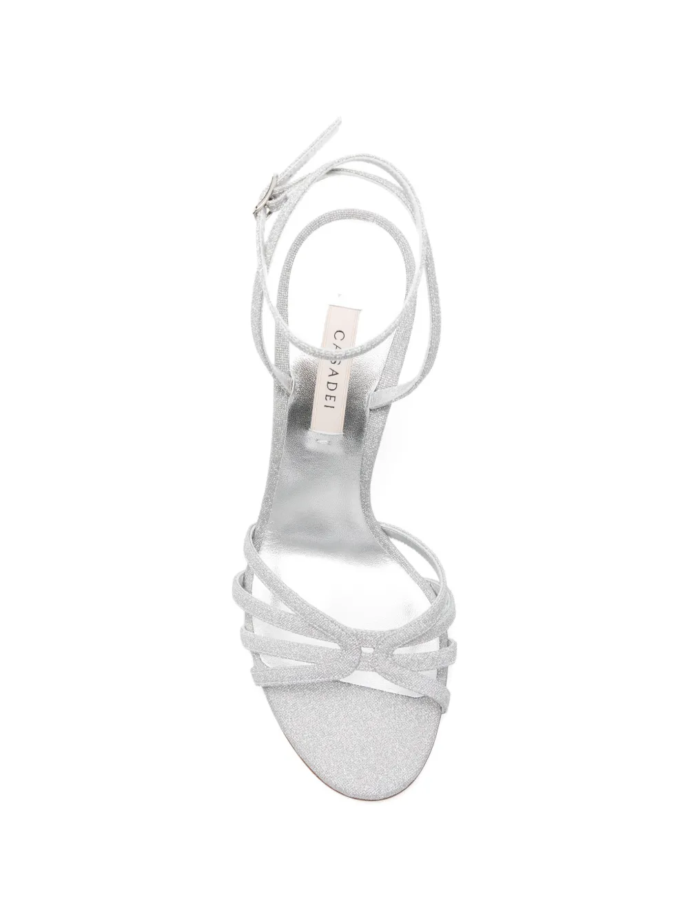 Casadei glitter-effect strappy sandals Zilver