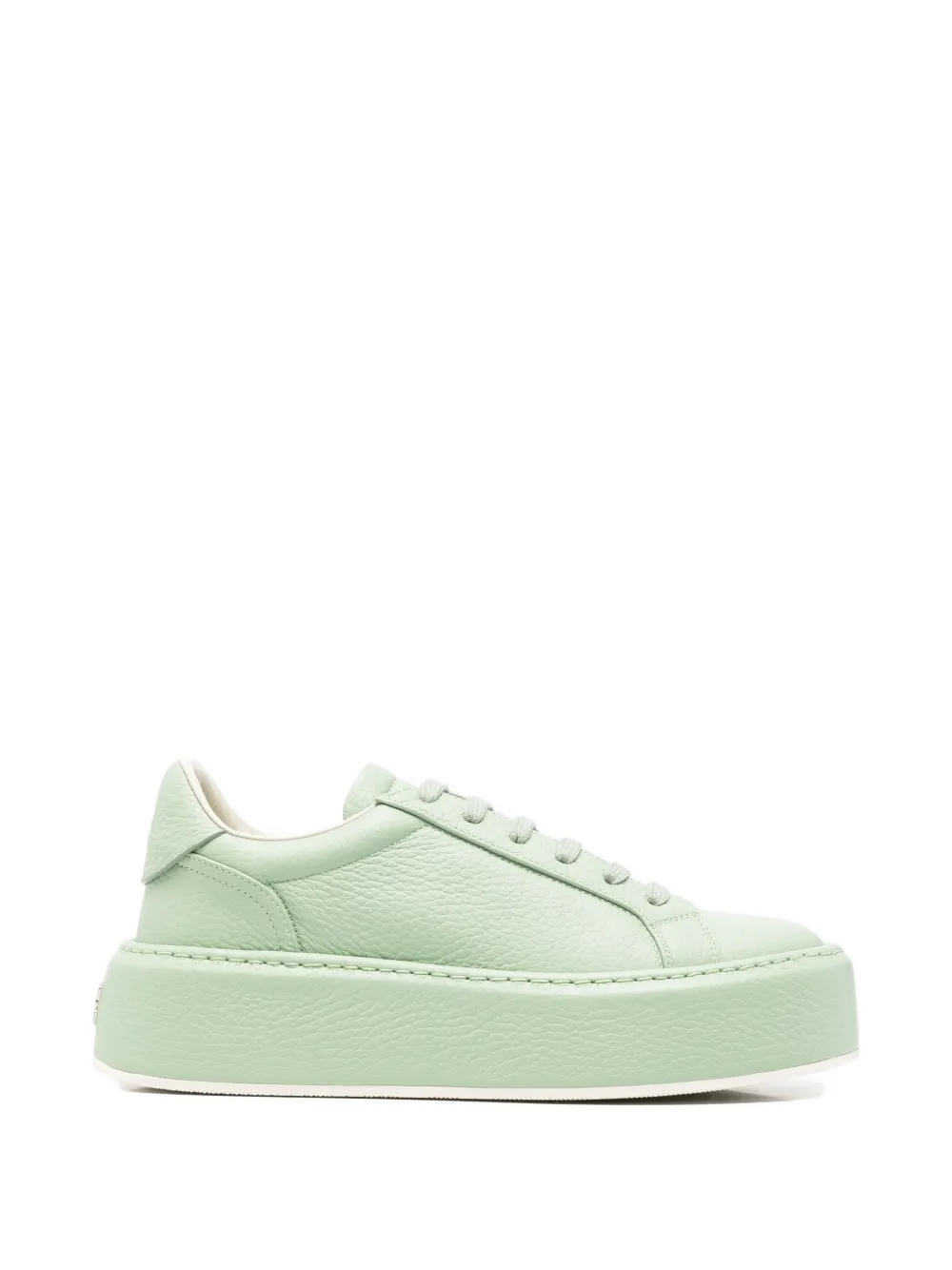 Casadei I-Box pebbled-leather platform sneakers - Grün