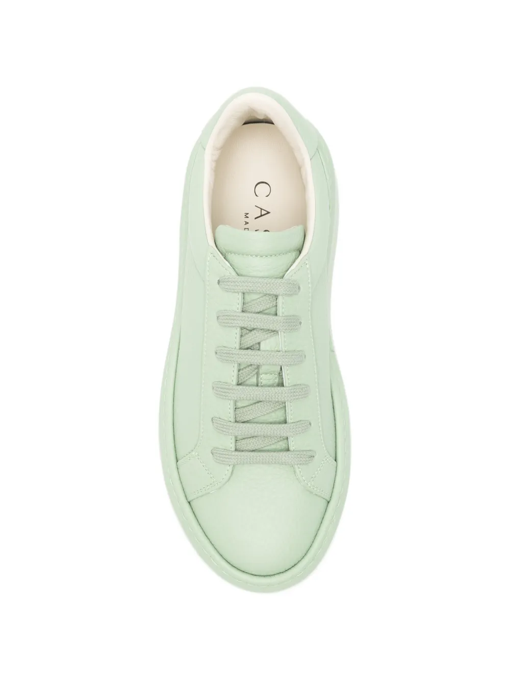 Casadei I-Box pebbled-leather platform sneakers Groen