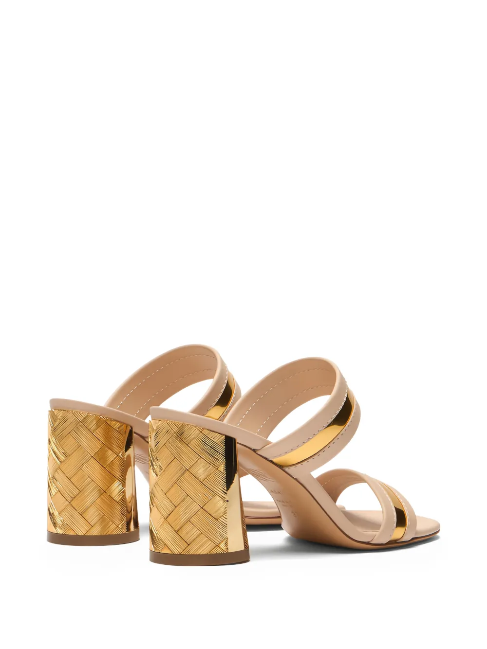 Casadei Cleo Reflex geweven sandalen met metallic afwerking Beige