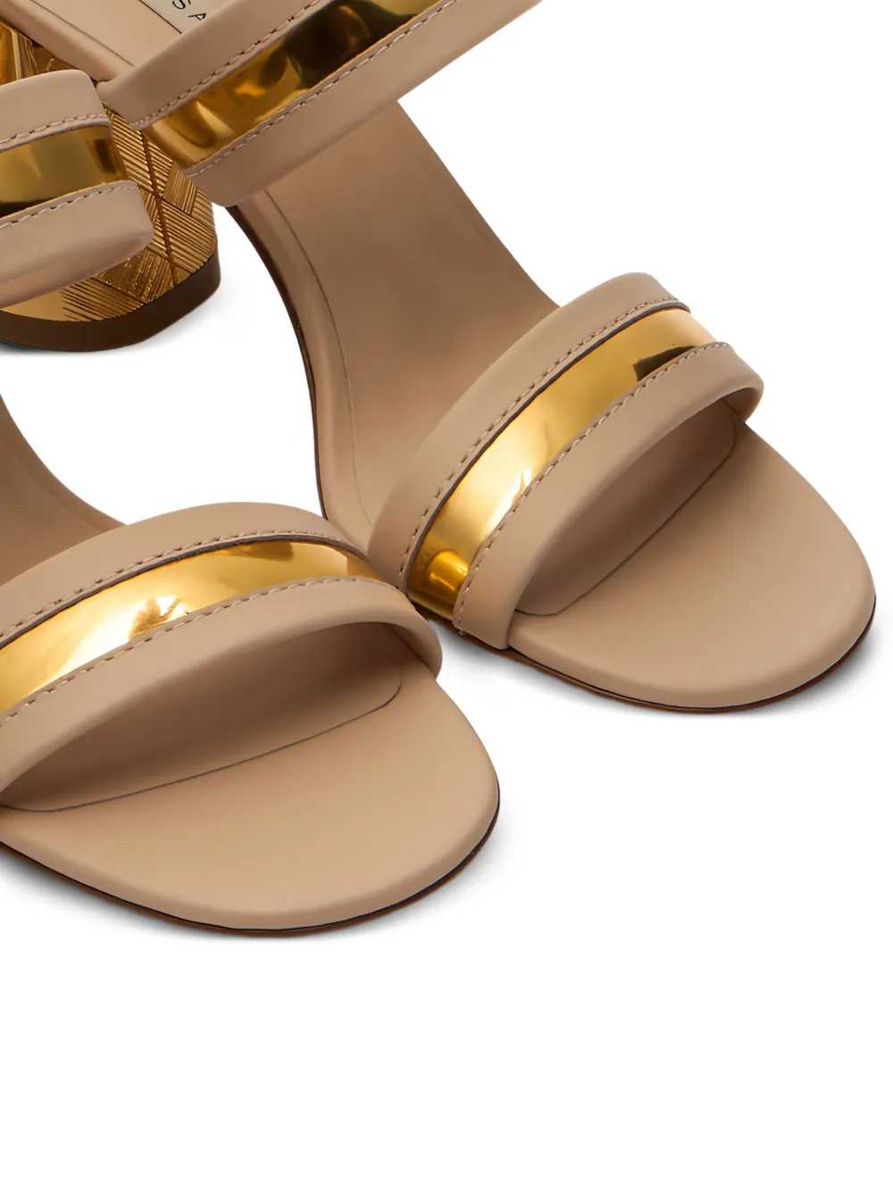 Casadei Cleo Reflex geweven sandalen met metallic afwerking Beige