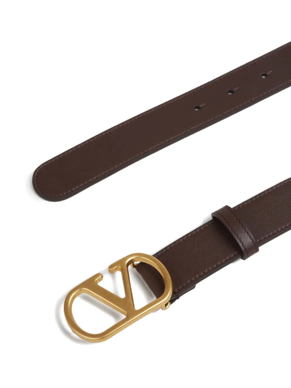 Valentino Garavani logo-detail belt - Bruin