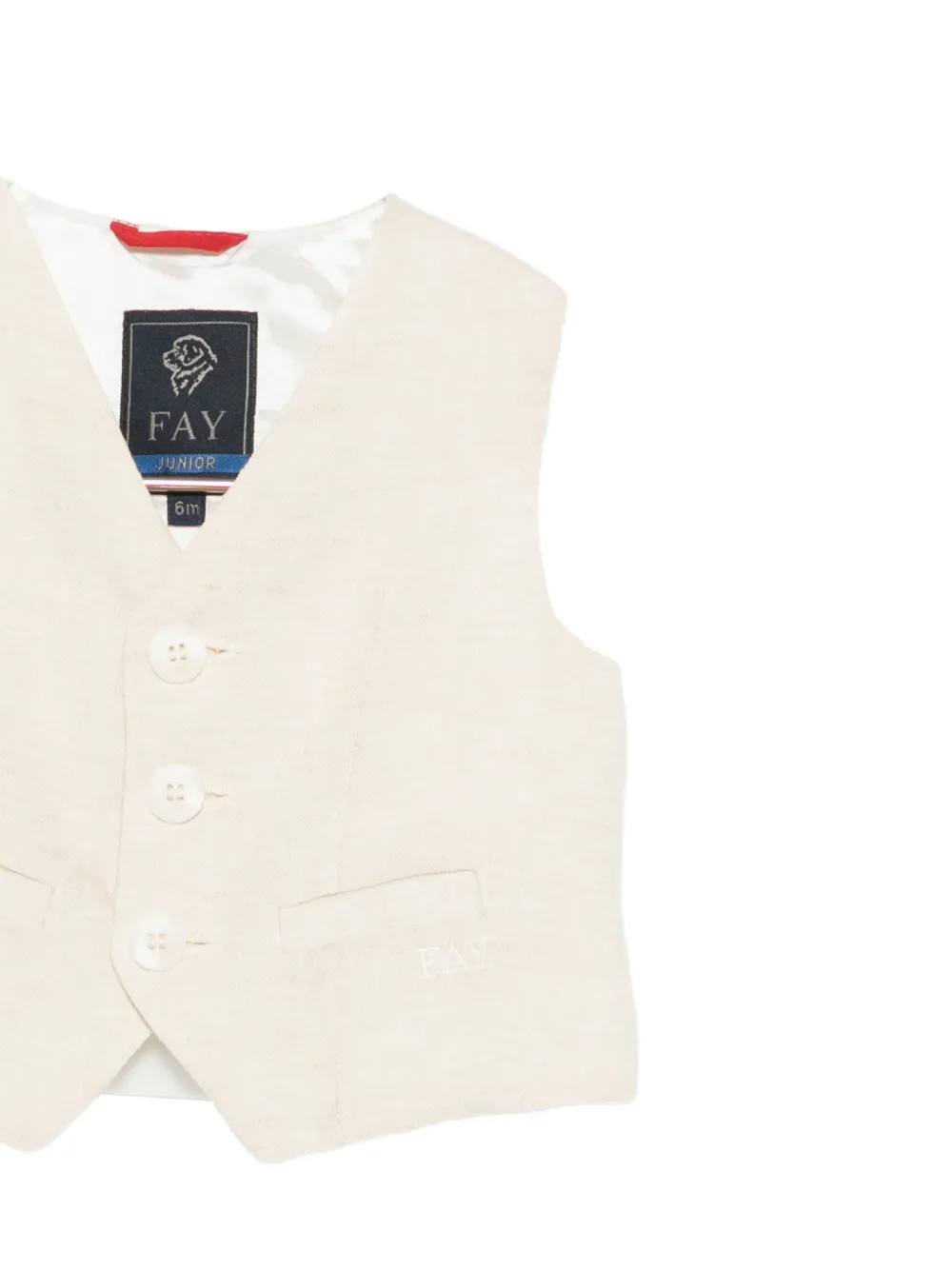  Fay Kids Buttoned Vest - Neutrals 