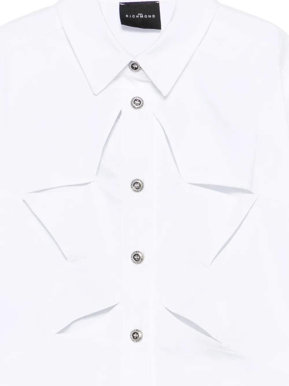  John Richmond Junior Star Appliqué Top - White 