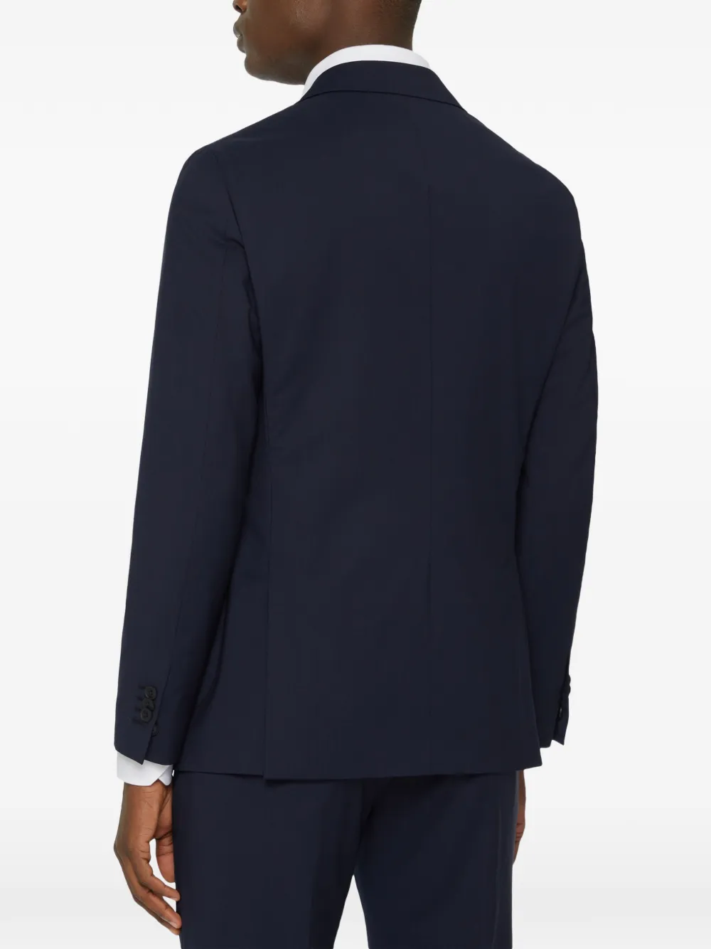 Boggi Milano Effen wollen blazer Blauw